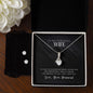 Alluring Beauty Necklace + Zirconia Earrings Set - Jewelry - 14K White Gold Finish