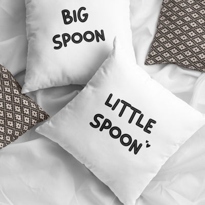 Big Spoon / Little Spoon Matching Pillow Cases - Home Decor - 16" × 16"
