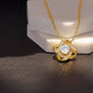 Bundle: Forever Love Necklace + Flower Bouquet - Jewelry - 18K Yellow Gold Finish
