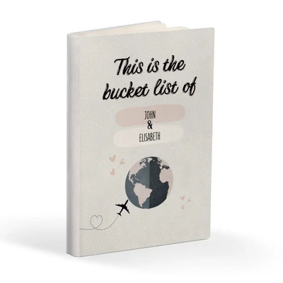 Custom Names Bucket List Notebook For Couples - Notebook - Hardcover Journal Matte