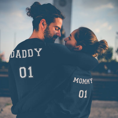 Daddy And Mommy 01 Matching Sweatshirts - Sweatshirt - S Black