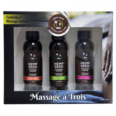 Gift Set with 3 Bottles of Scented Massage Lotion - Lubes & Lotions -