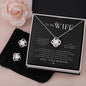 Love Knot Earring & Necklace Set - Jewelry - Two Tone Box