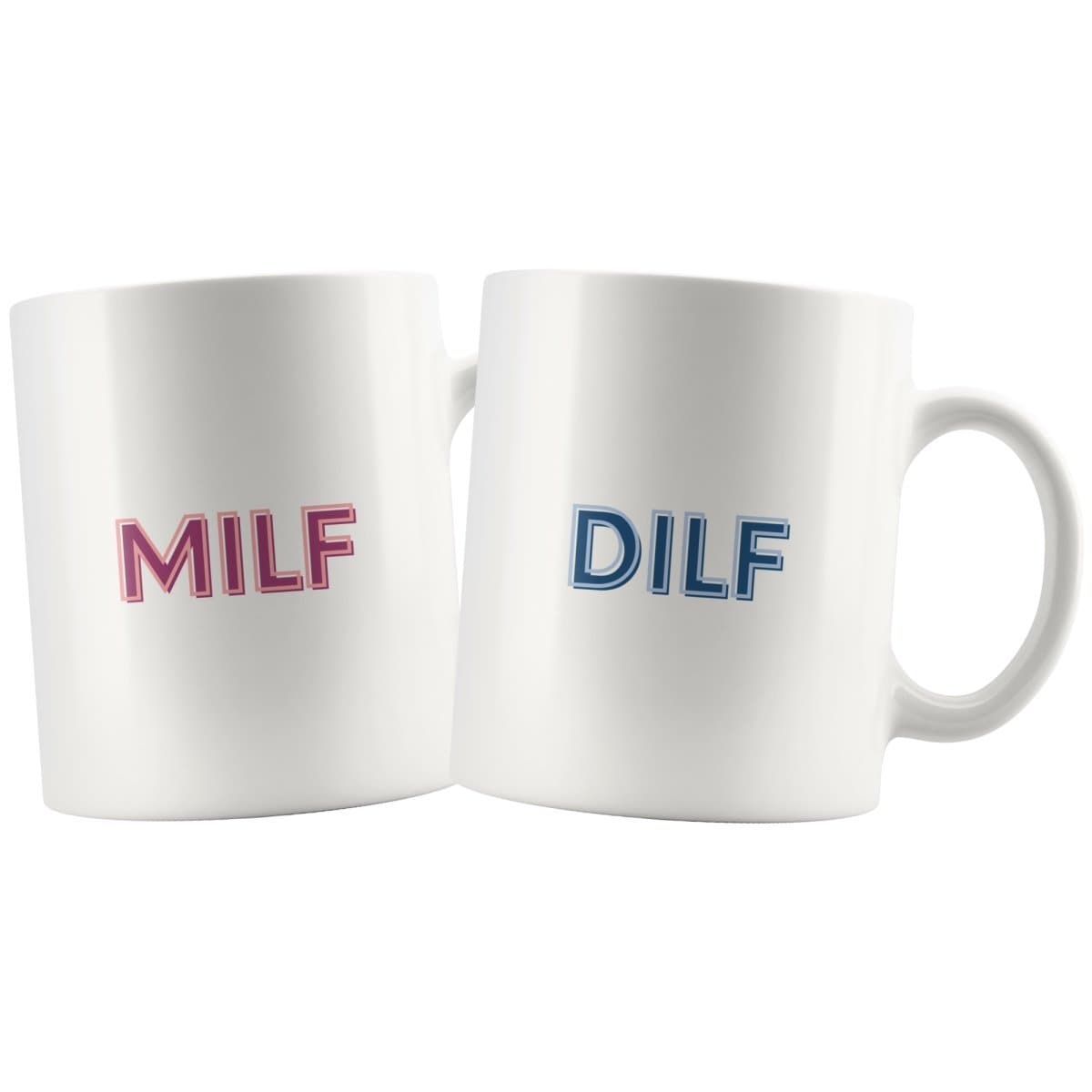 Milf And Dilf Matching Couple Mugs