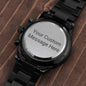 Personalized Chronograph Watch for Him with Custom Engraving - Jewelry -