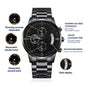 Personalized Chronograph Watch with Custom Engraving - Jewelry -