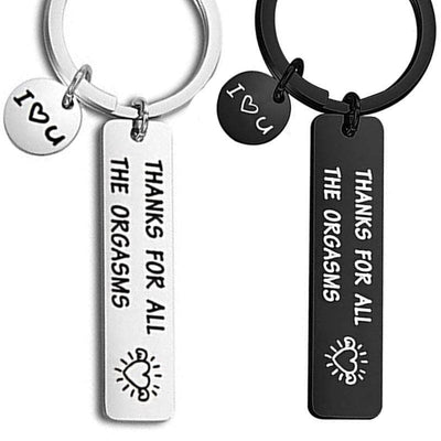 Thanks For All the Orgasms - Love Keychain - Keychain - Silver