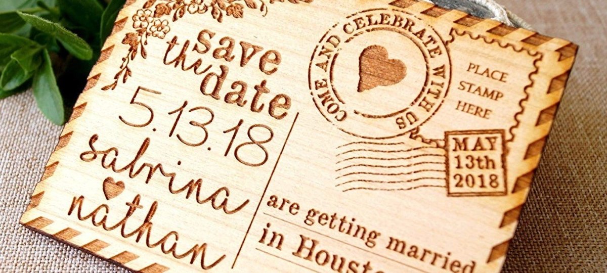 Custom Wooden Postcards - CoupleGifts.com