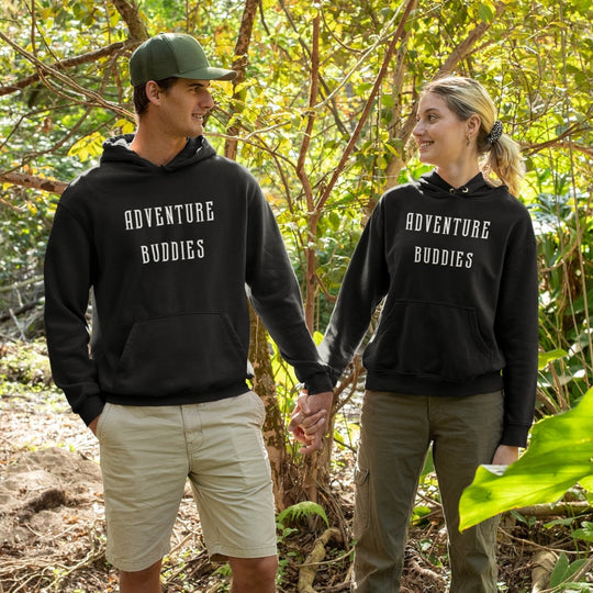 Adventure Buddies Couple Hoodies - Hoodies - Black L