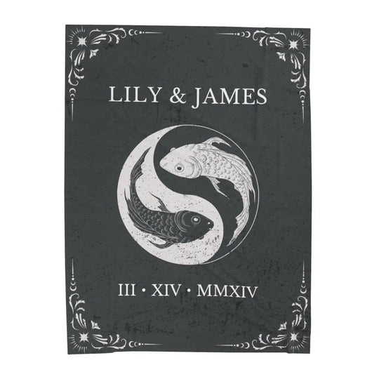 Blanket For Couples Yin Yang - Blanket - Velveteen Plush Blanket