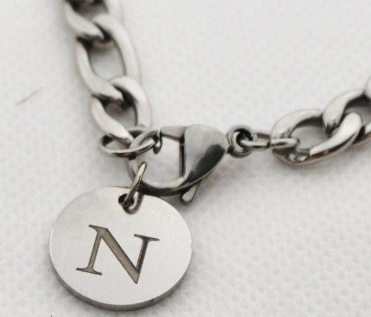 Bold Necklace with Letter Coin - Necklace - A
