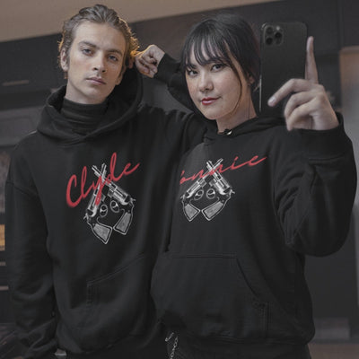 Bonnie And Clyde Couple Hoodies Black - Hoodies - S