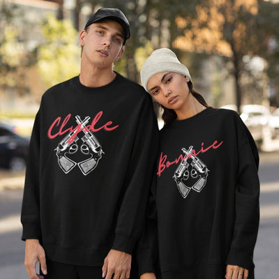 Bonnie And Clyde Matching Sweatshirts - Sweatshirt - L Black
