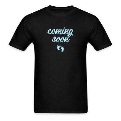 Coming Soon Baby Boy T-Shirt - Unisex Classic T-Shirt | Fruit of the Loom 3930 - black