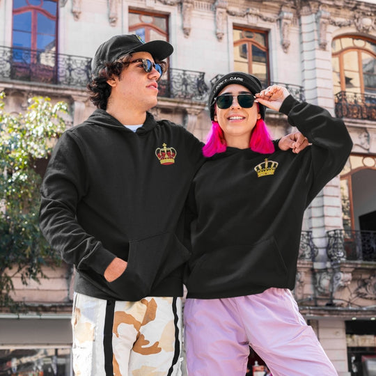 Crowns Matching Couple Hoodies - Hoodies - L