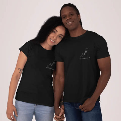 Custom Couple T-Shirt Holding Hands With Special Date - Shirts - Unisex Heavy Cotton Tee