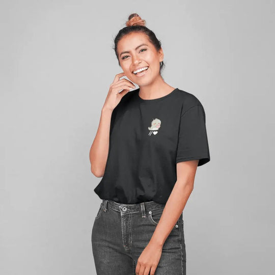 Custom Initial Dino T-Shirt For Couples "A" - Shirts - Unisex Heavy Cotton Tee