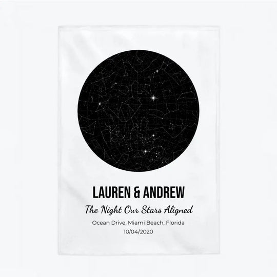 Custom Night Sky Blanket For Couples - Blanket - Velveteen Plush Blanket
