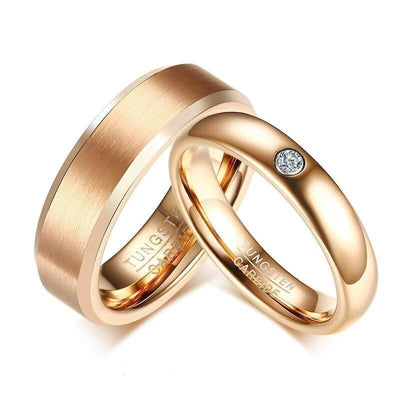 Elegant Promise Rings for Couples in Rose-Gold - Ring - 7
