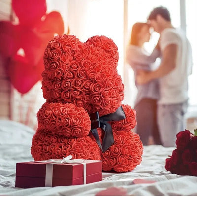 Eternal Rose Bear - Unique Romantic Gifts - Red
