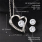Forever Love Necklace & Earrings Set - Jewelry - 14k White Gold Finish