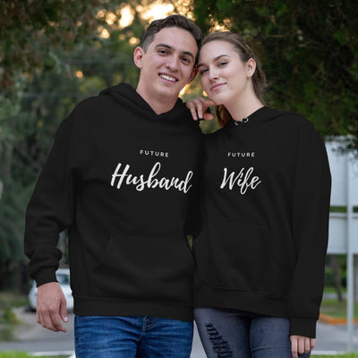 Future Wife / Husband Couple Hoodies - Hoodies - Black S