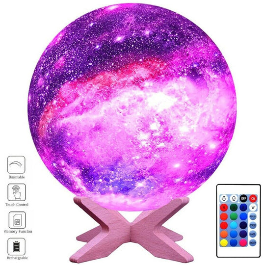 Galaxy Moonlight - Color Changing Moon Lamp - Unique Romantic Gifts - Medium (6 inch)