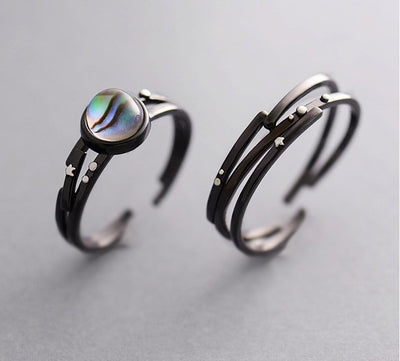 Galaxy Promise Rings in S925 Sterling Silver - Rings - 3 style
