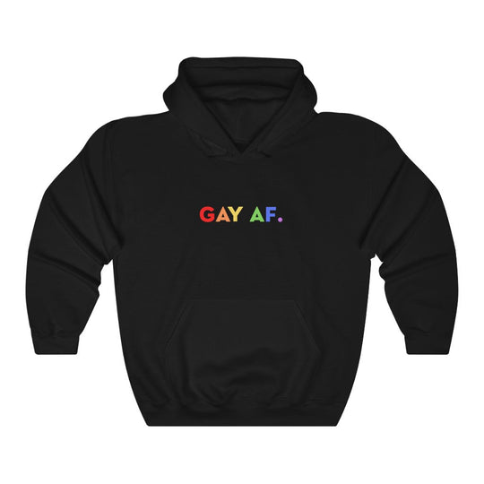 Gay AF Hoodie - Hoodie - Black