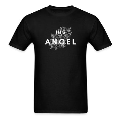 His Angel Black T-Shirt - Unisex Classic T-Shirt | Fruit of the Loom 3930 - S