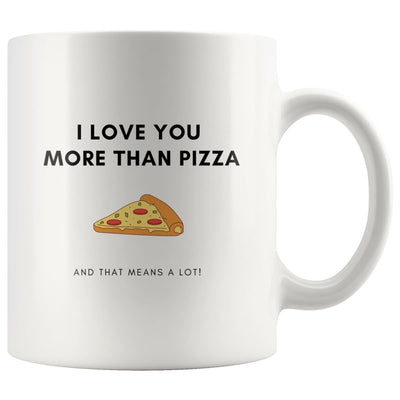 I Love You More Than Pizza Couple Mug - Drinkware - I Love You More Than Pizza Couple Mug