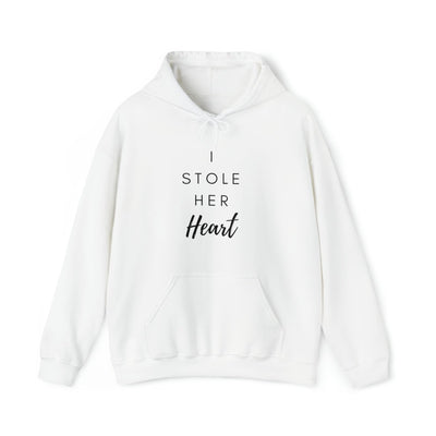 I Stole Her Heart Hoodie - Hoodie - White