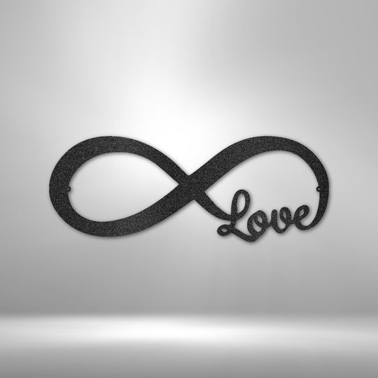 Infinite Love - Steel Sign - Metal Sign - Black