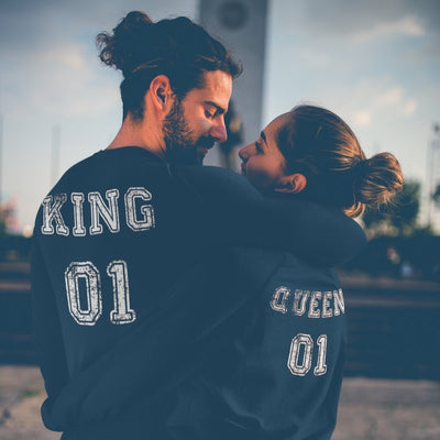 King And Queen 01 Matching Sweatshirts - Sweatshirt - S Black