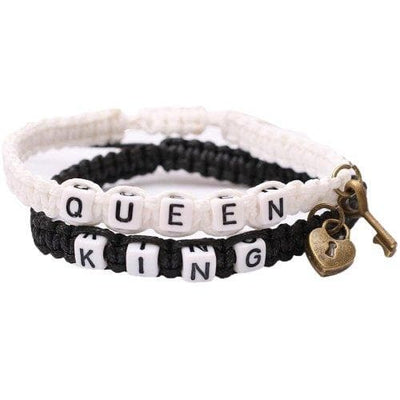 King and Queen Handmade Rope Bracelets for Lovers - Bracelets -