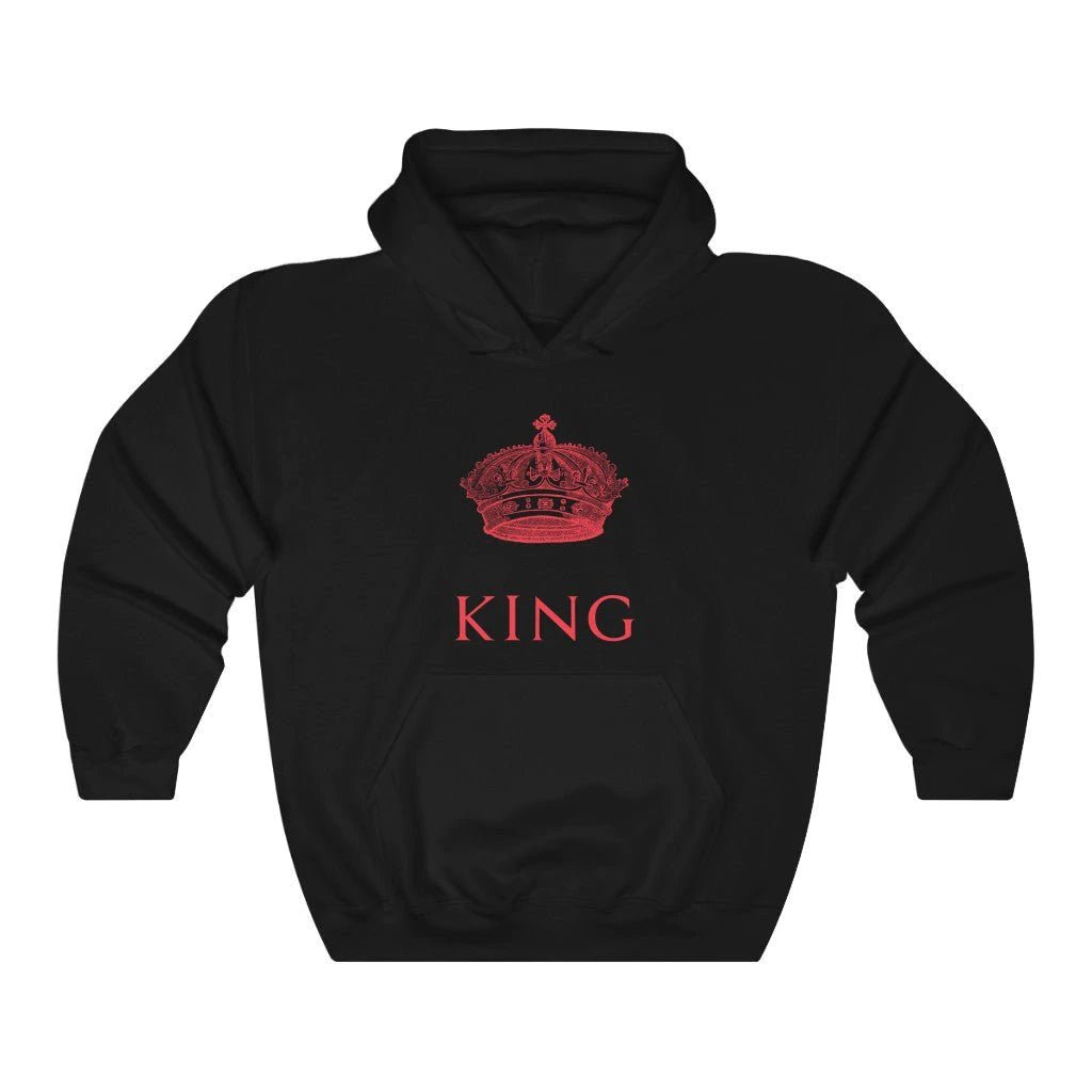 King and queen hoodies 2025 red