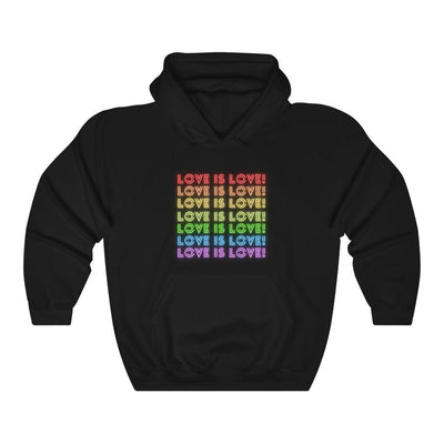 Love Is Love Neon Hoodie - Hoodie - Black