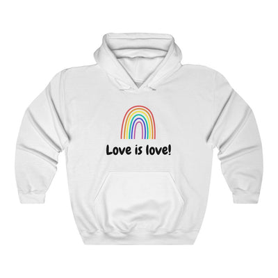 Love Is Love Rainbow Hoodie - Hoodie - White