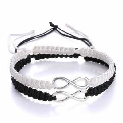 Matching Infinity Rope Bracelets - Bracelets - Black & White