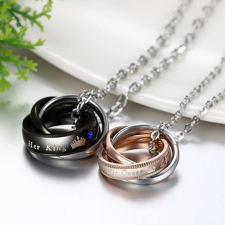 Matching Necklaces with King and Queen Couples Rings –