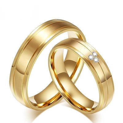 Matching Promise Rings for Couples with Zirconia - Ring - 5