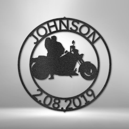 Motorcycle 10 - Metal Sign - Black