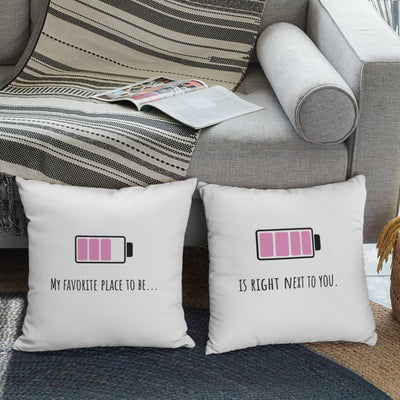 My Favorite Place Matching Pillow Cases - Home Decor - 16" × 16"