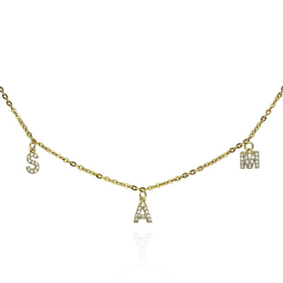 Name Necklace with Custom Letters - Necklaces -
