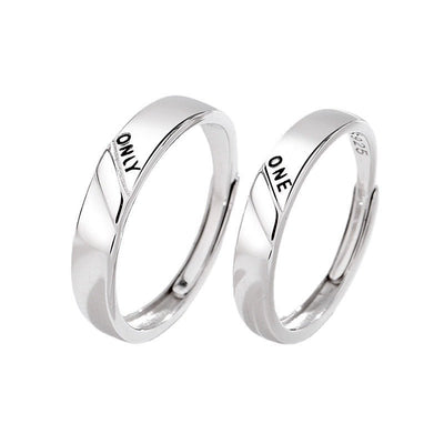 Only One - Matching Adjustable Couple Rings - Rings - Man