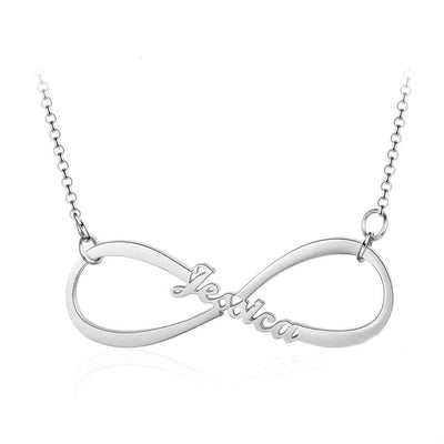 Personalized 925 Sterling Silver Infinity Name Necklace - Necklace - Silver Color