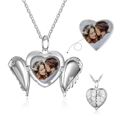Personalized Photo Necklace - 925 Sterling Silver - Necklace - Silver