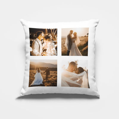 Personalized Romantic Couple Pillow with 4 Custom Photos - Pillow - Pillow Case