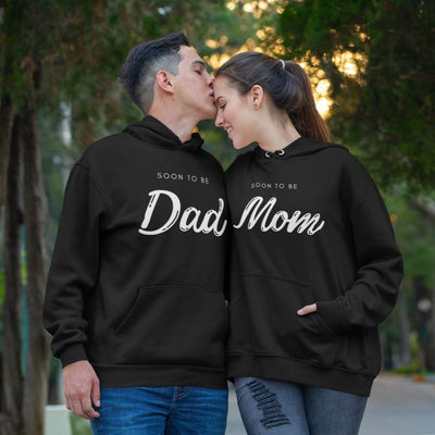 Soon To Be Mom And Dad Matching Couple Hoodies - Hoodies - Black S