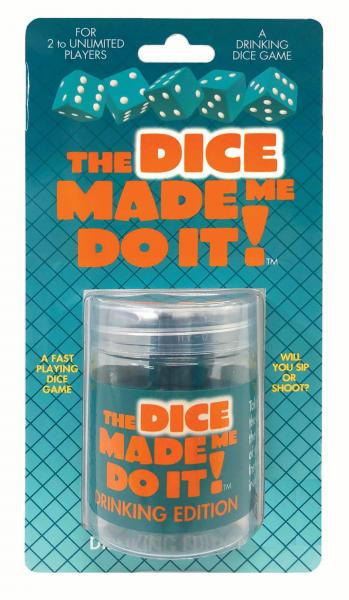 The Dice Made Me Do It Drinking Edition Game - Drinking Games -